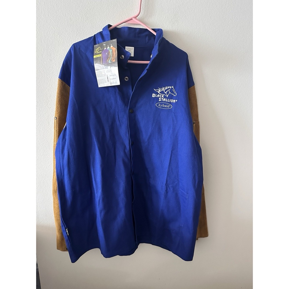 BLACK STALLION FRB9-30C/BS HYBRID WELDING JACKET SIZE XL Flame Resistant Blue